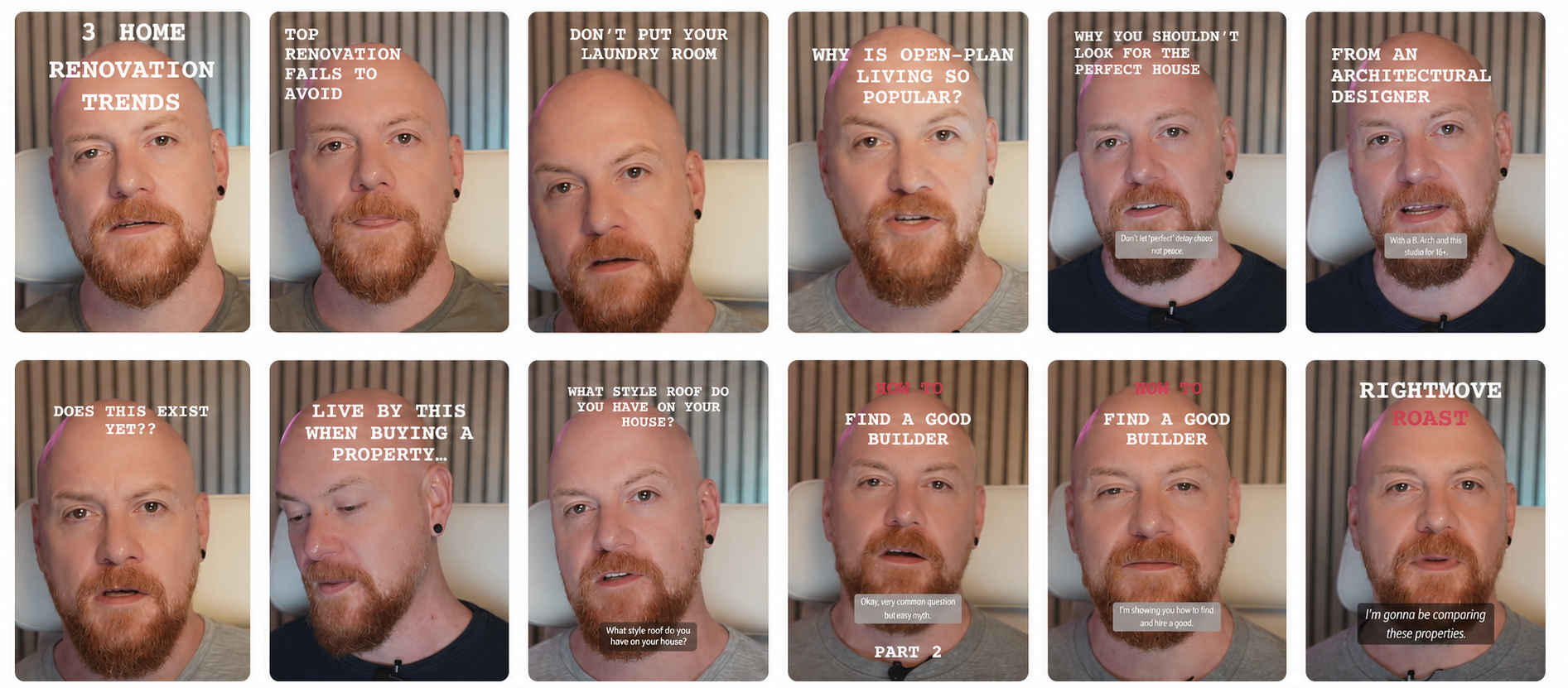 A selection of Dave's renovation advice videos